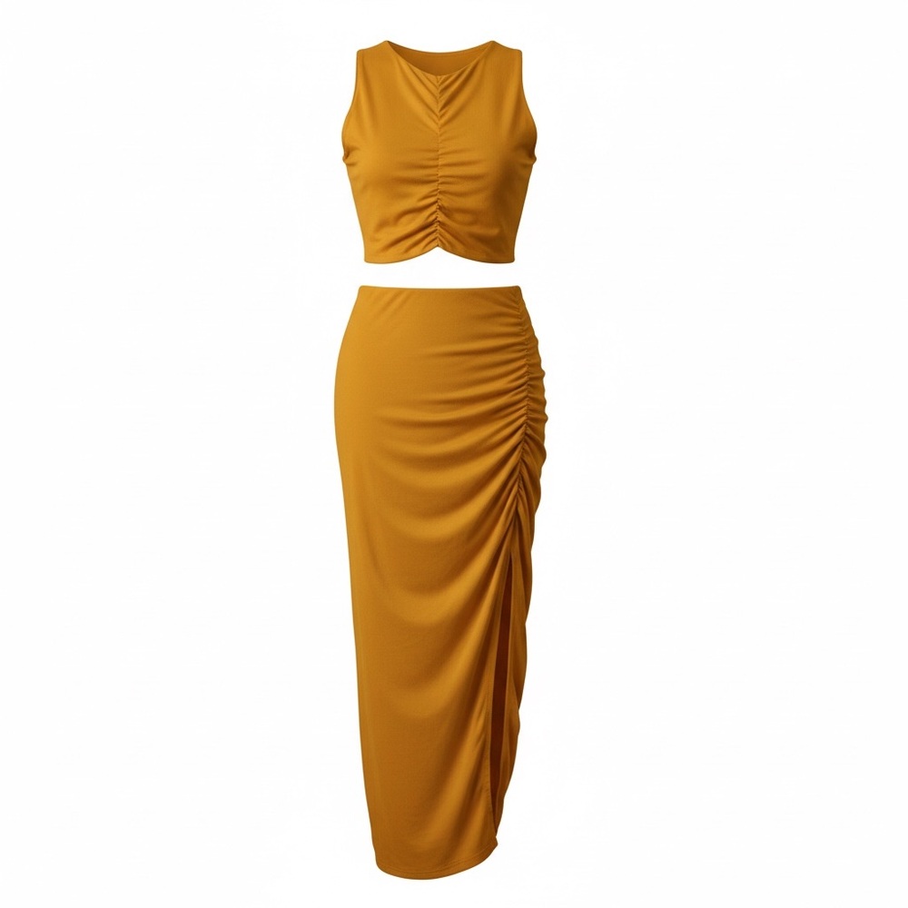 Mustard Skirt Set